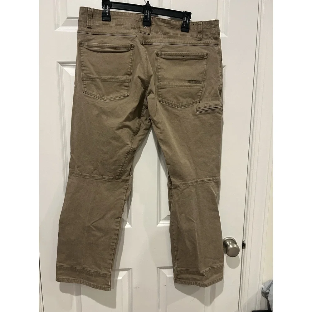 Kuhl Rydr Mens 34x29 Brown Vintage Patina Dye Canvas Outdoor Pants 5016